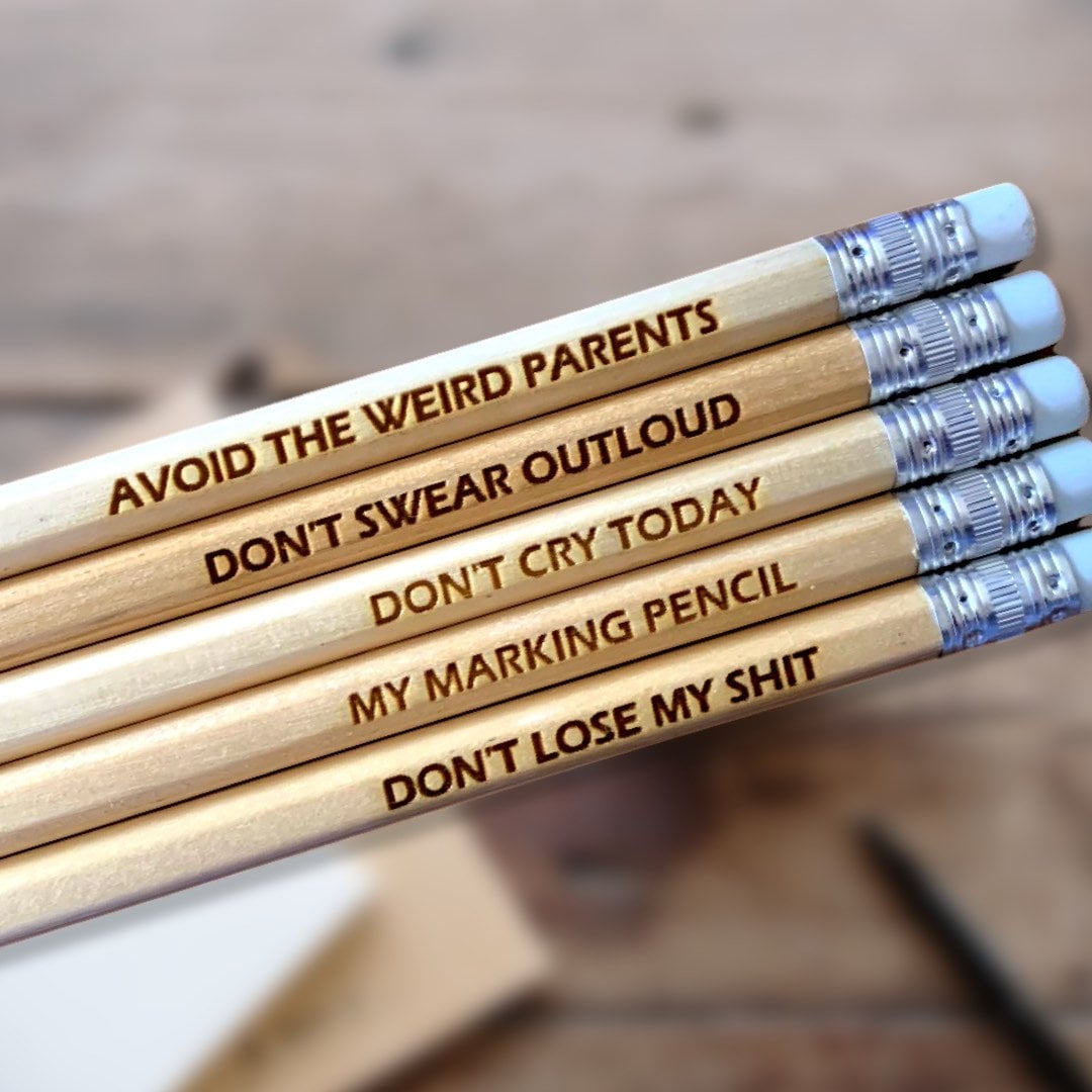 Funny Teacher Pencils: Mature Office Joke Gift Set